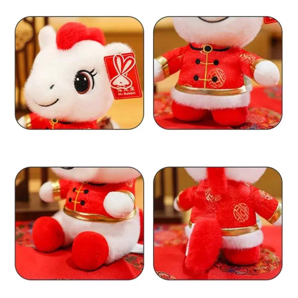 White Horse Plush Toy Kawaii Mascot Pony Birthday Gift - ToylandEU