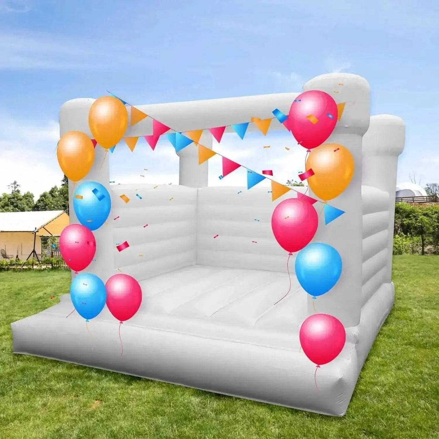  White Inflatable Bounce House With Blower 100% PVC Jumper -  ToylandEU™