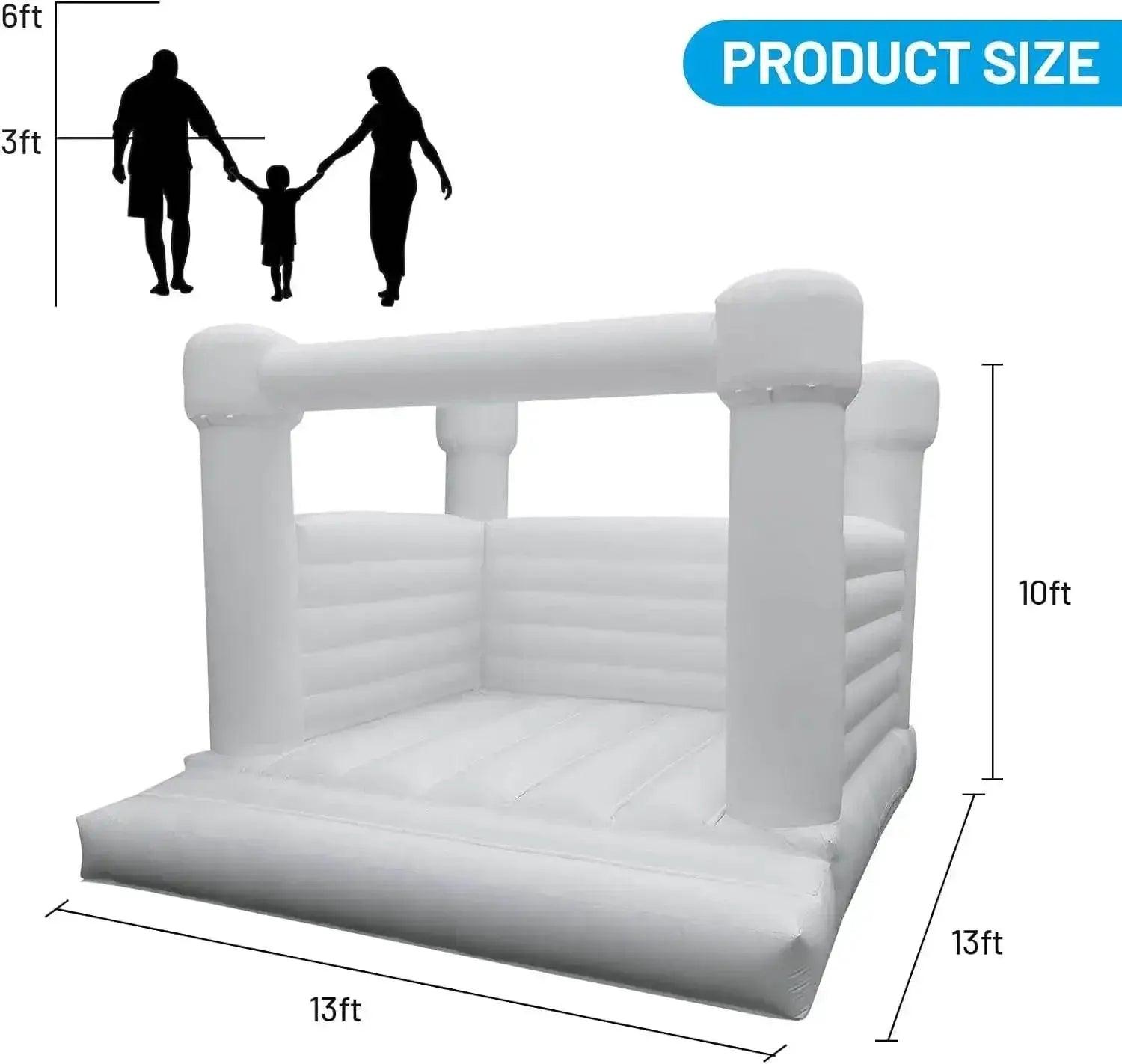  White Inflatable Bounce House With Blower 100% PVC Jumper -  ToylandEU™