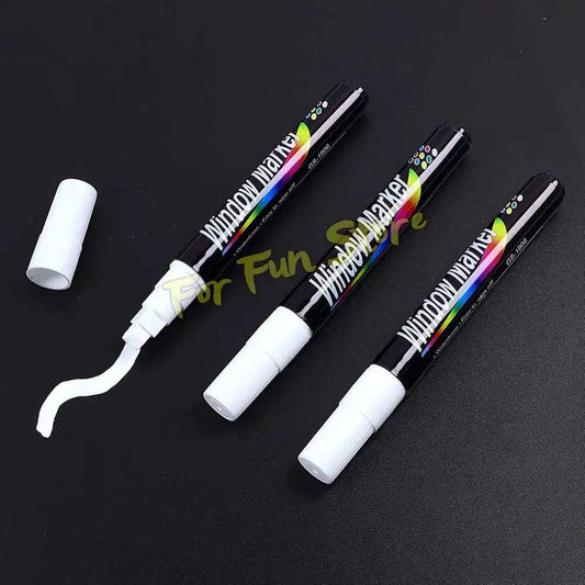  White Liquid Chalk Marker 6mm Tip Erasable Board Pen -  ToylandEU™