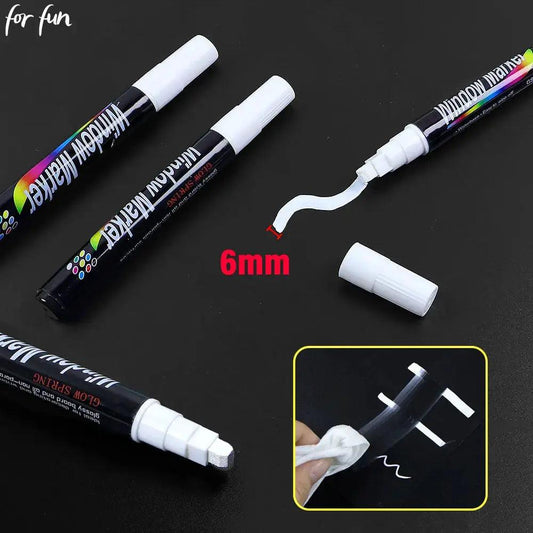  White Liquid Chalk Marker 6mm Tip Erasable Board Pen -  ToylandEU™