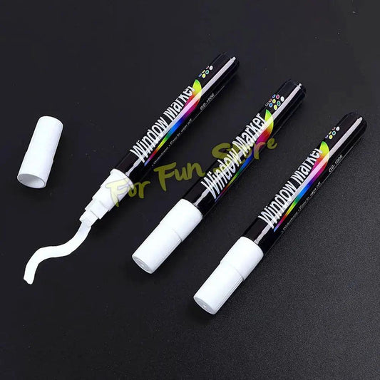  White Liquid Chalk Marker 6mm Tip Erasable Board Pen -  ToylandEU™
