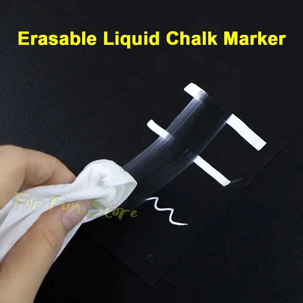  White Liquid Chalk Marker 6mm Tip Erasable Board Pen -  ToylandEU™