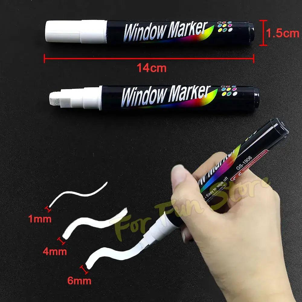  White Liquid Chalk Marker 6mm Tip Erasable Board Pen -  ToylandEU™