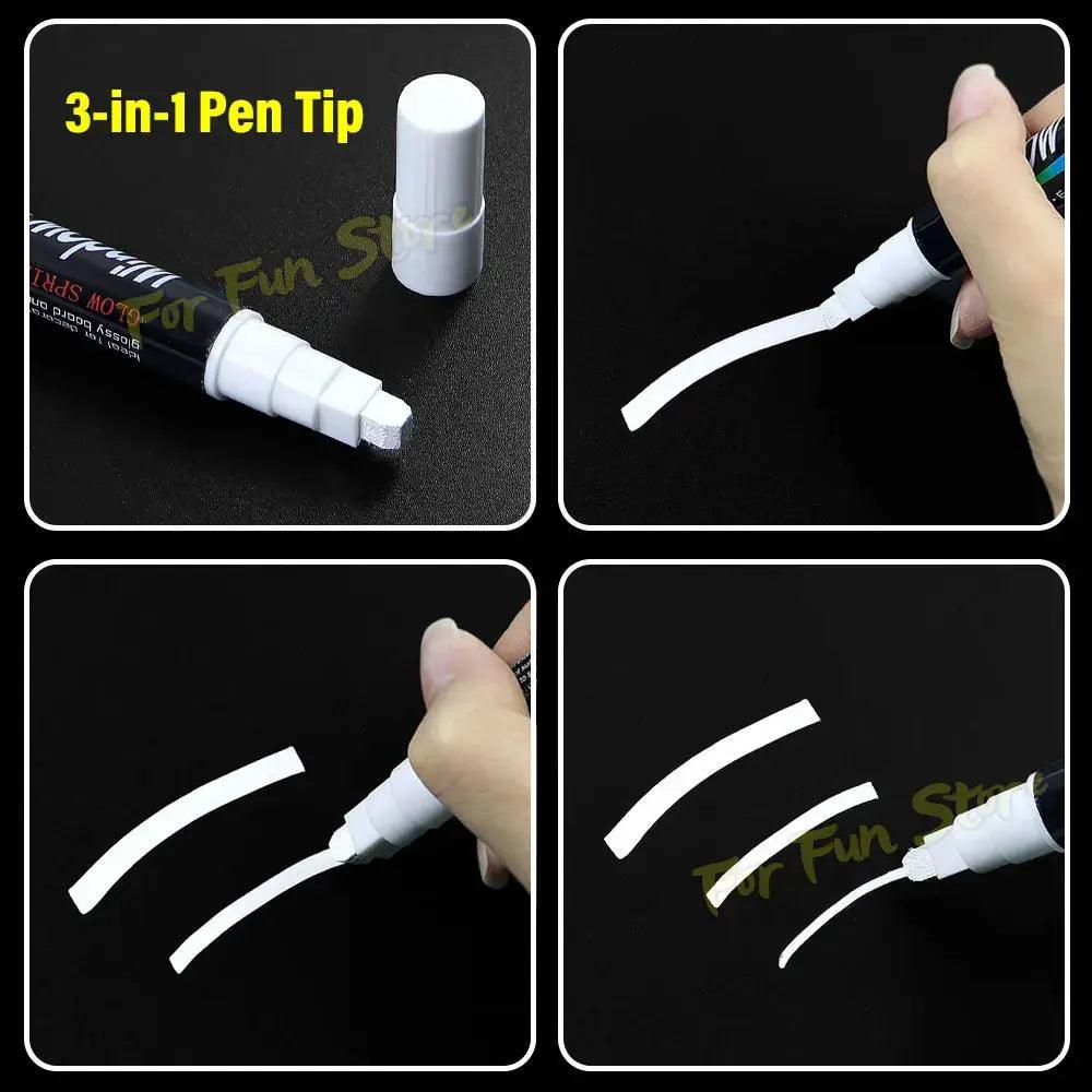 White Liquid Chalk Marker 6mm Tip Erasable Board Pen -  ToylandEU™