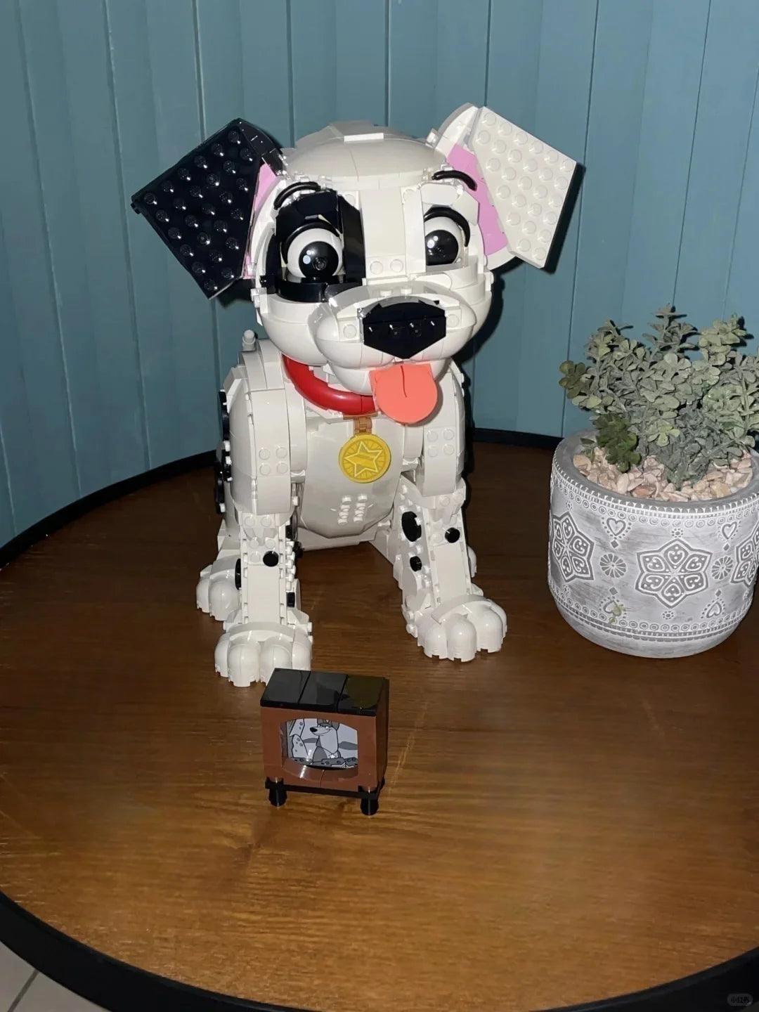 White Puppy Display Ornament | Plastic Model | Toylandeu™