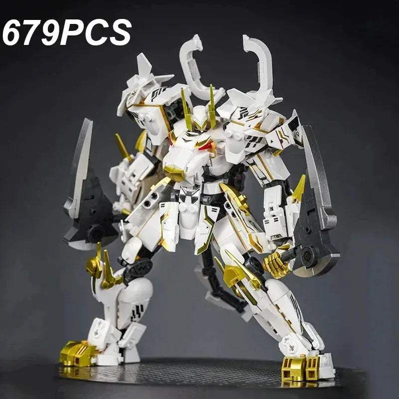 White Tiger Mecha Building Blocks Set Educational Toy For Kids - ToylandEU