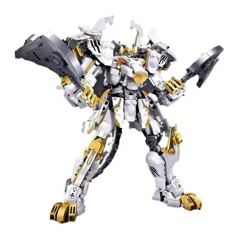 White Tiger Mecha Building Blocks Set Educational Toy For Kids - ToylandEU