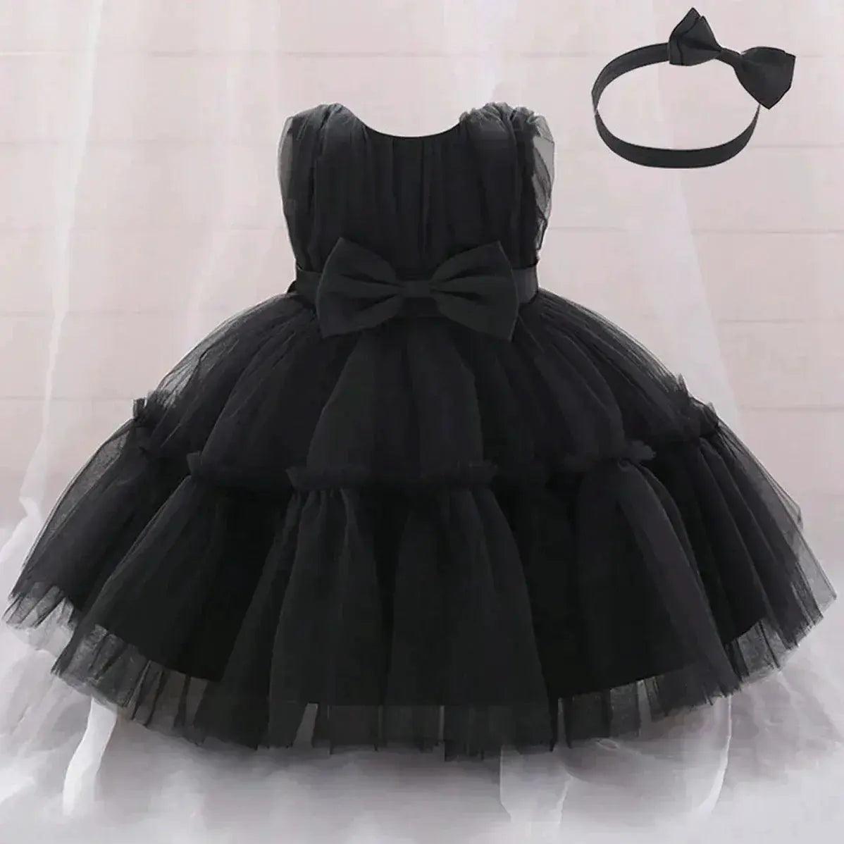  White Toddler Party Dress With Bow For First Birthday -  ToylandEU™