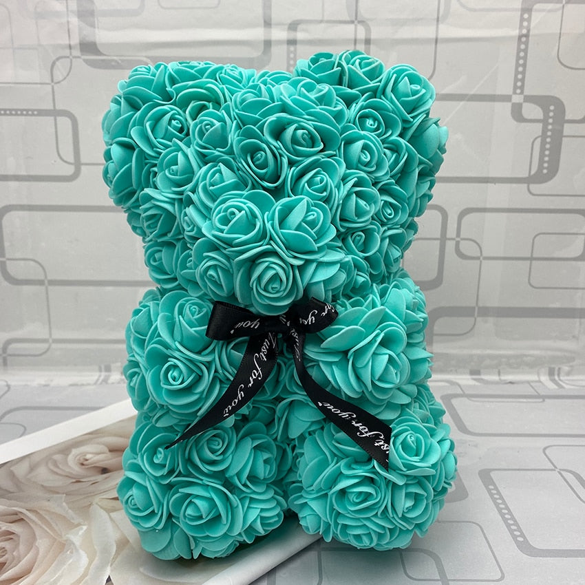 Big Teddy Rose Bear With Box Luxurious Bear Of Roses Bear - ToylandEU