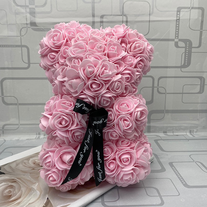 Big Teddy Rose Bear With Box Luxurious Bear Of Roses Bear - ToylandEU
