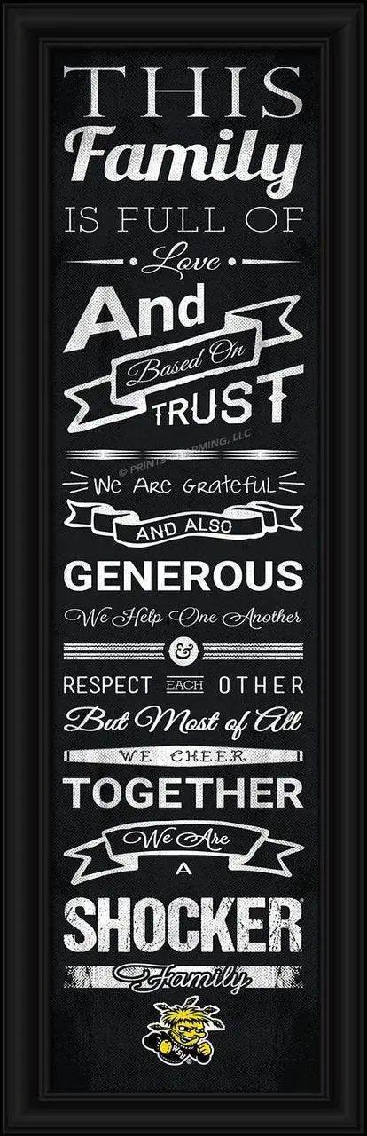  Wichita State Shockers Family Cheer Print 8x24 Inches -  ToylandEU™