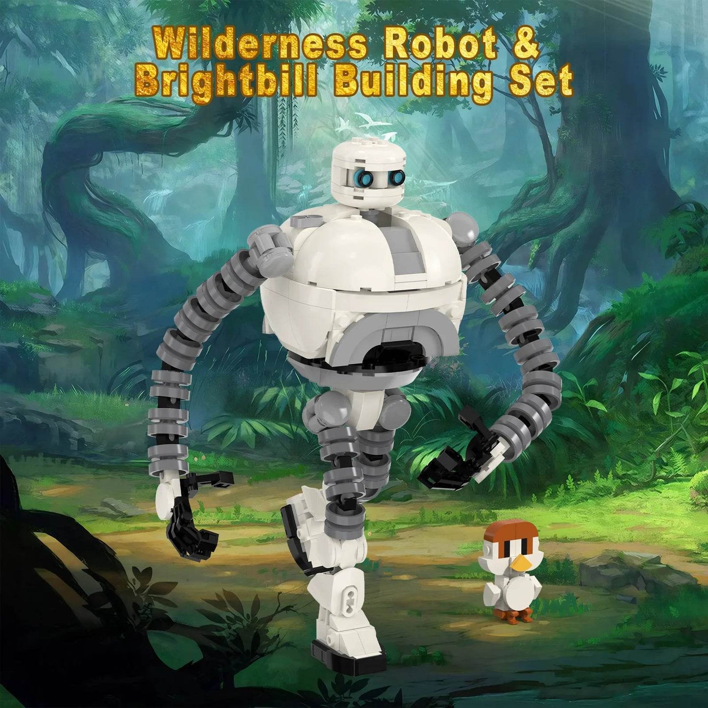 Wilderness Roz Robot & Brightbill Action Figure Set for Kids - ToylandEU