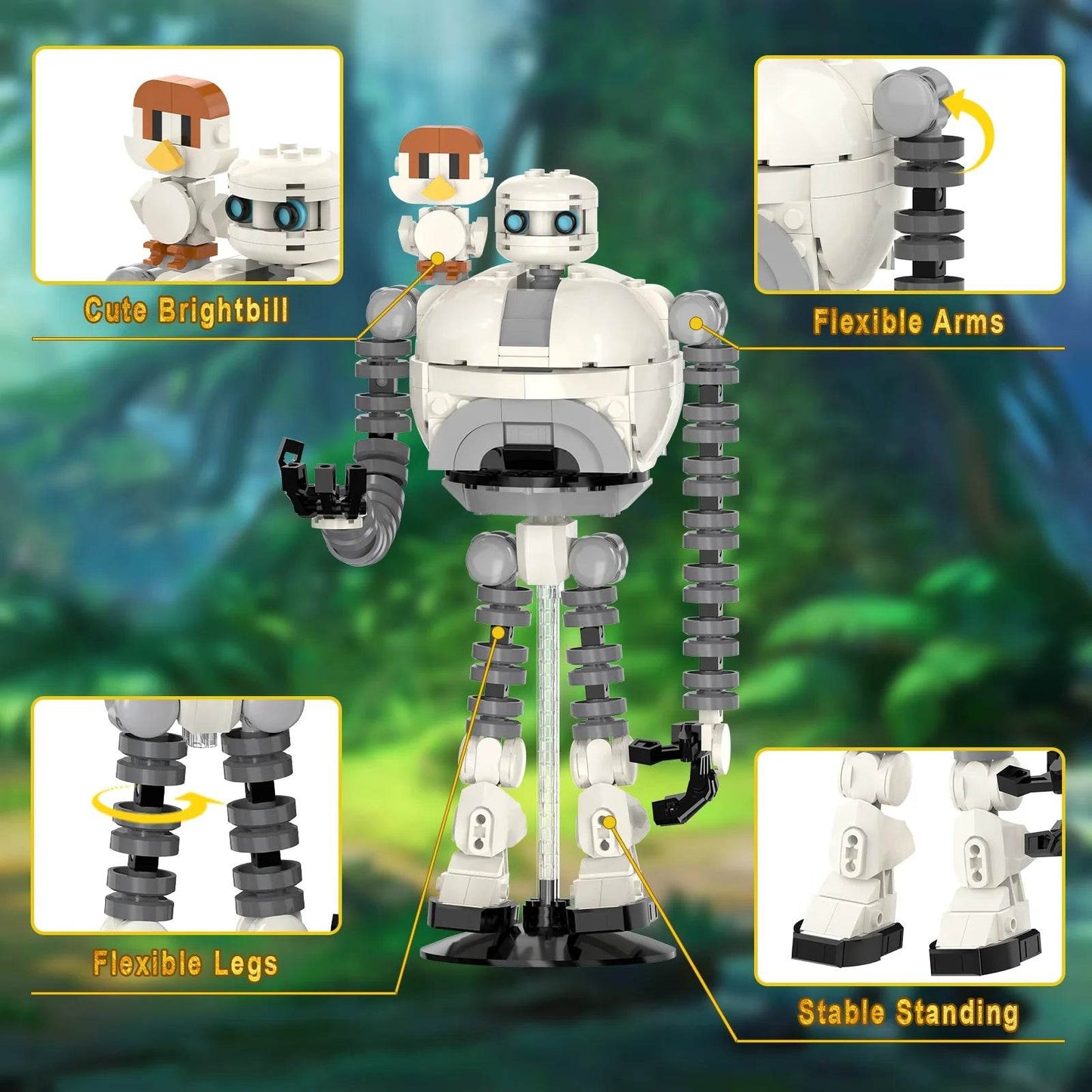 Wilderness Roz Robot & Brightbill Action Figure Set for Kids - ToylandEU