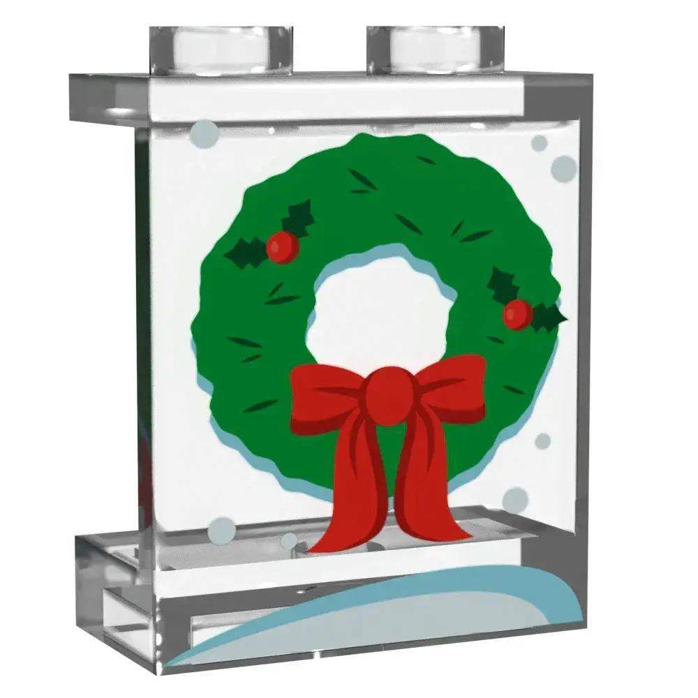 Window with Christmas Wreath made using LEGO parts - ToylandEU
