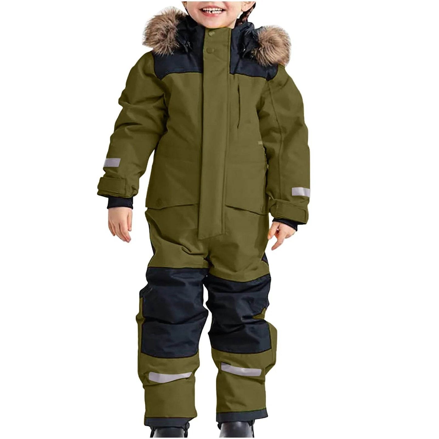 Windproof Kids Ski Suit Duck Down Filled For 7 To 13 Years - ToylandEU