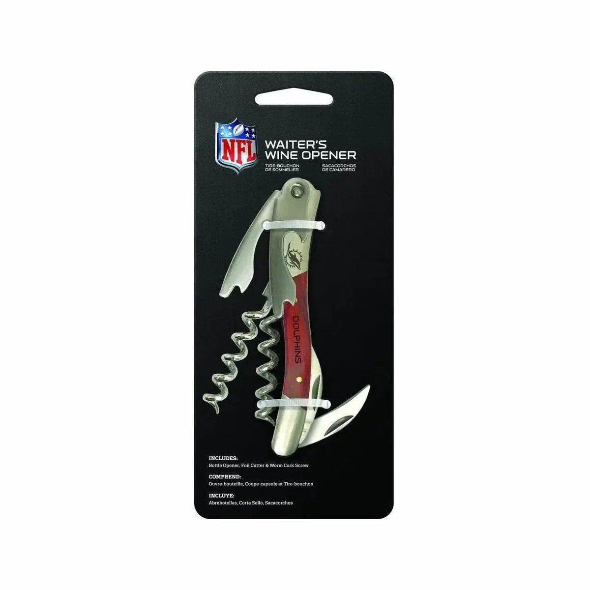  Miami Dolphins Wine Bottle Opener Corkscrew Foil Cutter -  ToylandEU™