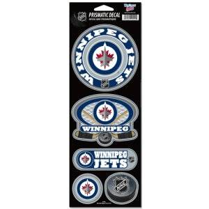 Winnipeg Jets Die Cut Prismatic Decal 4x11 Special Order - ToylandEU