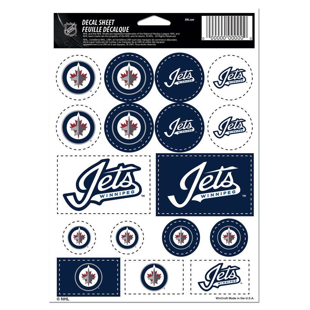 Winnipeg Jets Vinyl Decal Sheet 5x7 Wincraft Fanatics - ToylandEU