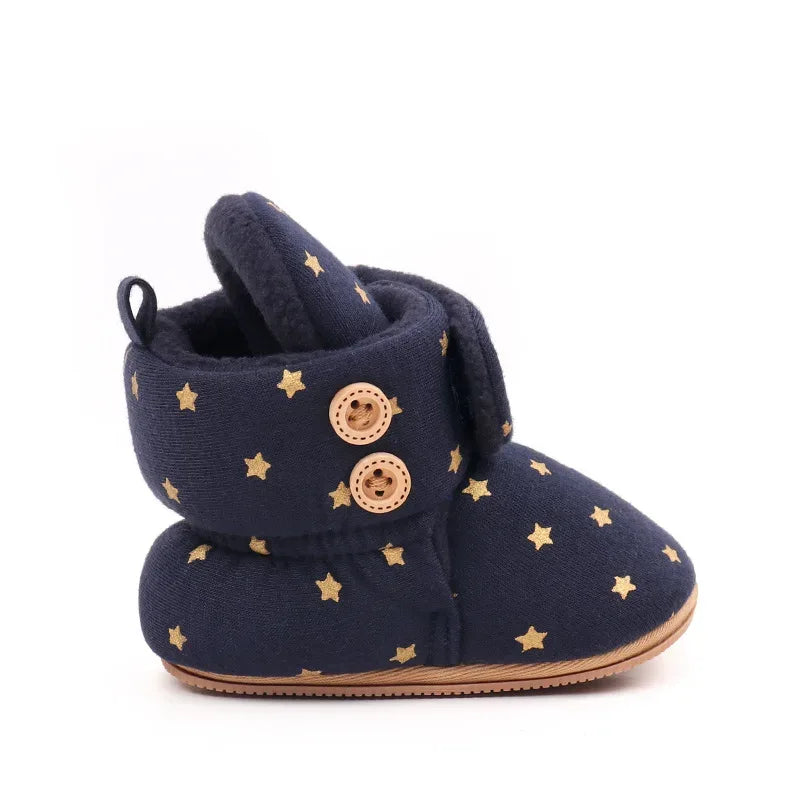 Winter Baby Boots For 0-18M Unisex Warm Anti Slip With Fuzzy Balls - ToylandEU