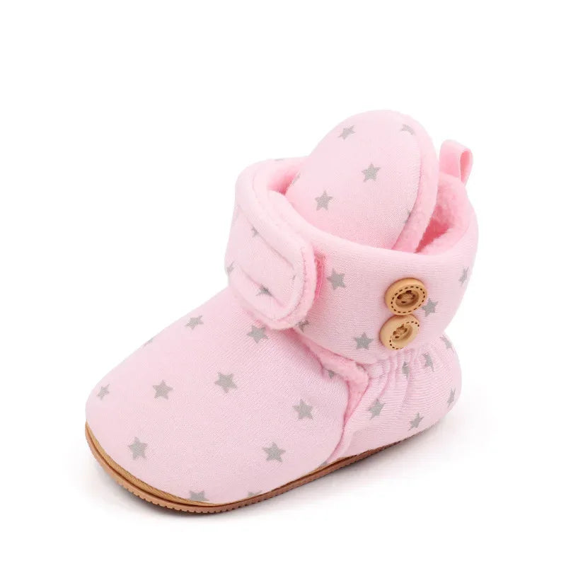 Winter Baby Boots For 0-18M Unisex Warm Anti Slip With Fuzzy Balls - ToylandEU