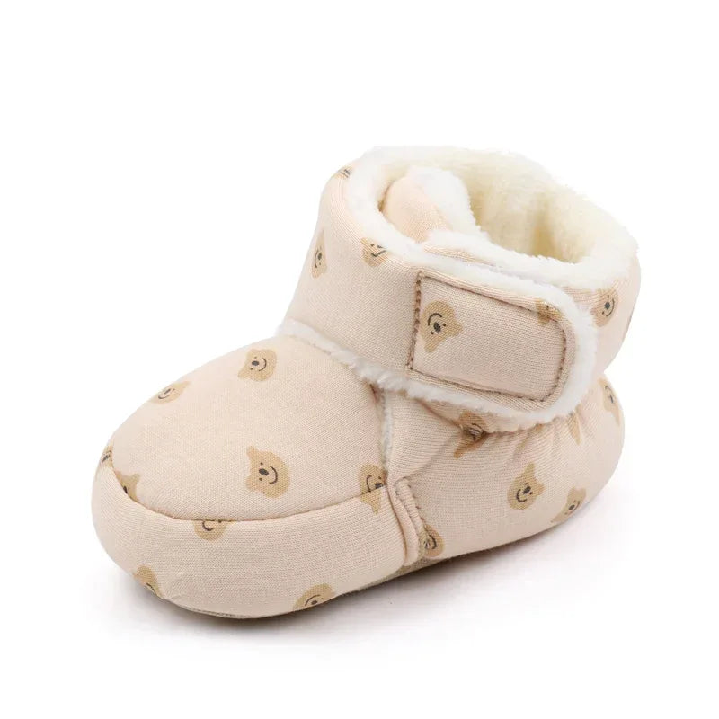 Winter Baby Boots For 0-18M Unisex Warm Anti Slip With Fuzzy Balls - ToylandEU