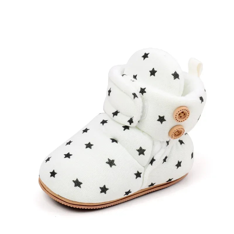 Winter Baby Boots For 0-18M Unisex Warm Anti Slip With Fuzzy Balls - ToylandEU