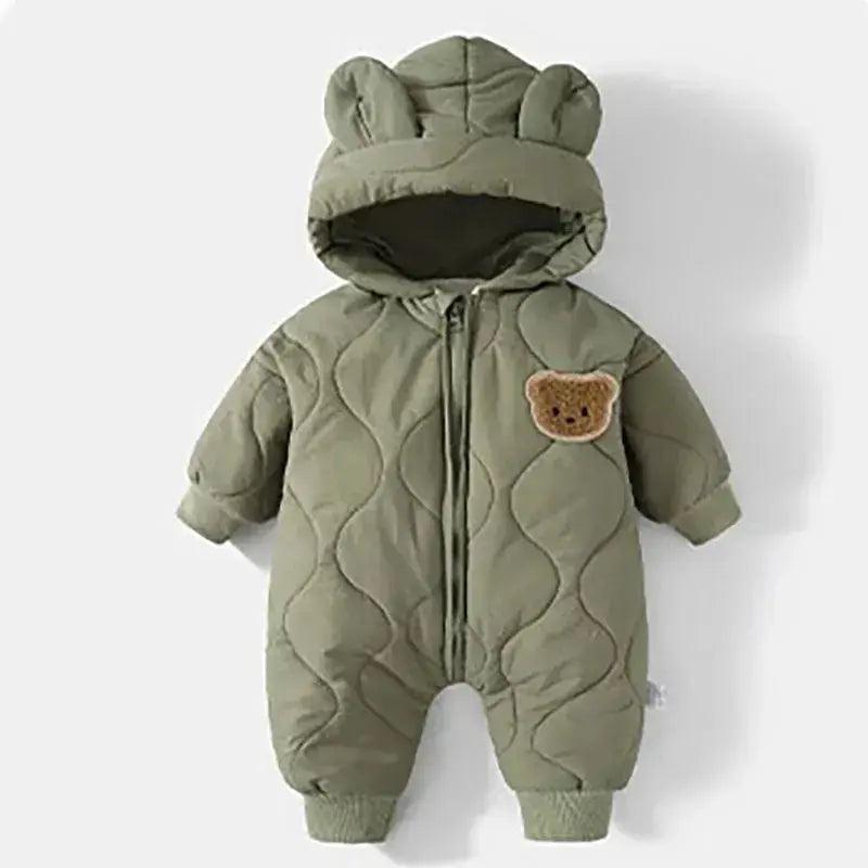  Winter Baby Romper Fur Lining Hooded Unisex Jumpsuit -  ToylandEU™