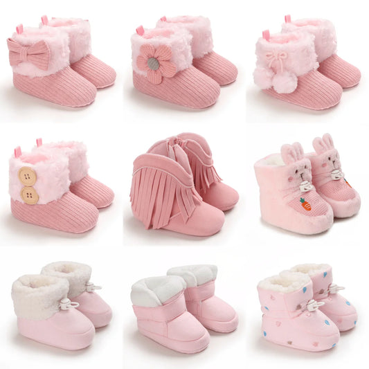 Winter Baby Snow Boots With Plush Lining Non Slip Warm - ToylandEU