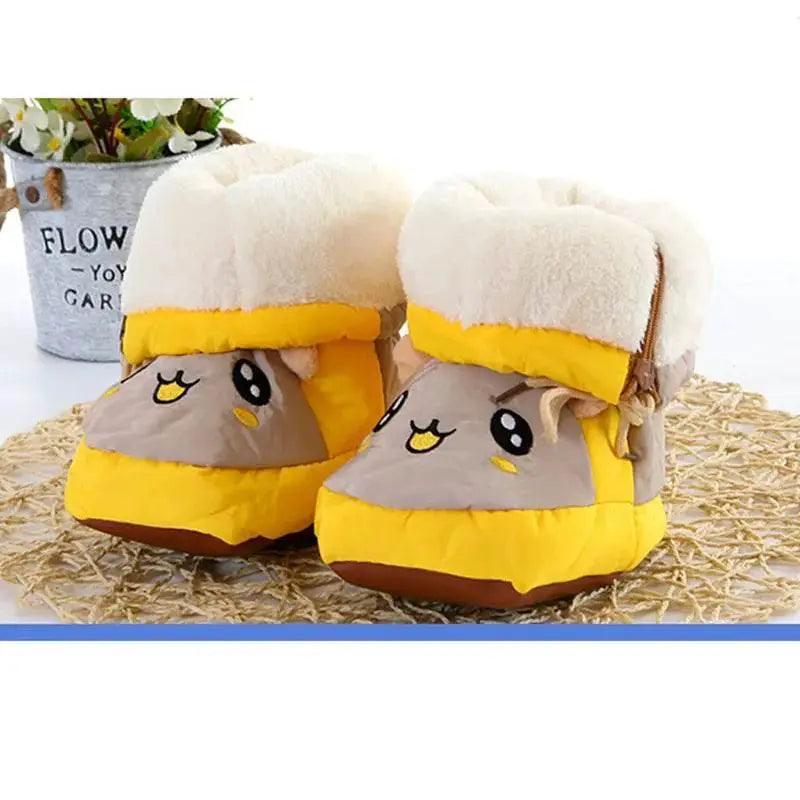  Warm Cartoon Toddler Winter Boots with Side Zipper and Thick Cotton Lining for Infants -  ToylandEU™