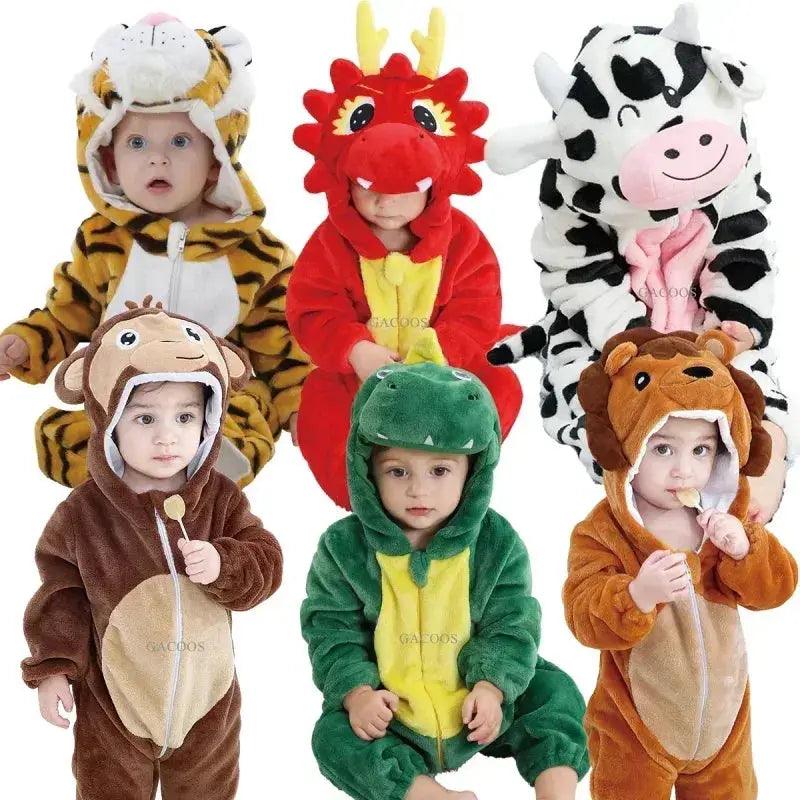  Winter Dragon Kigurumi Baby Romper Unisex Hooded Cozy -  ToylandEU™
