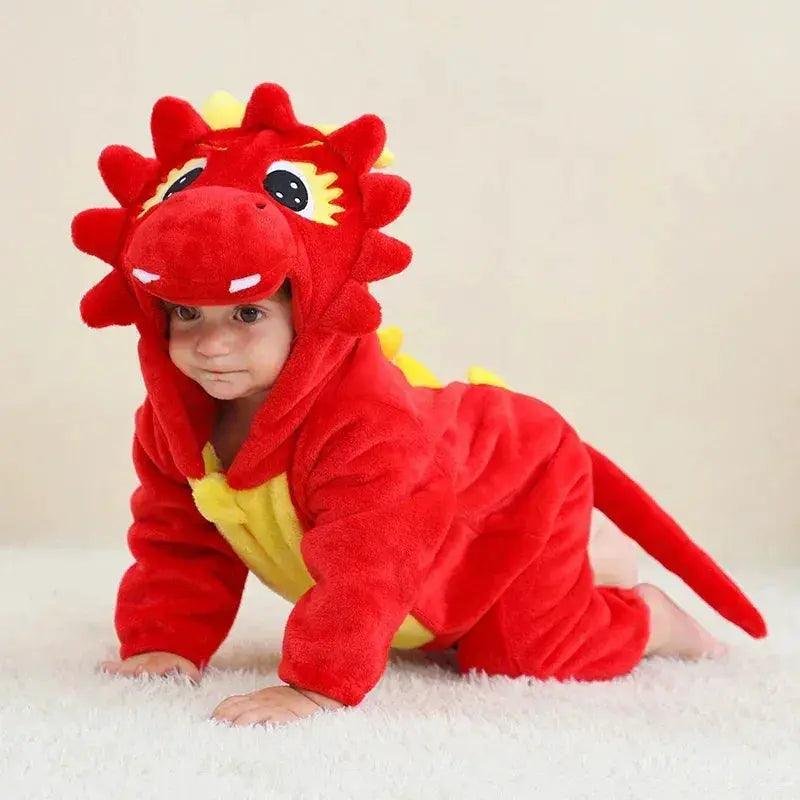  Winter Dragon Kigurumi Baby Romper Unisex Hooded Cozy -  ToylandEU™
