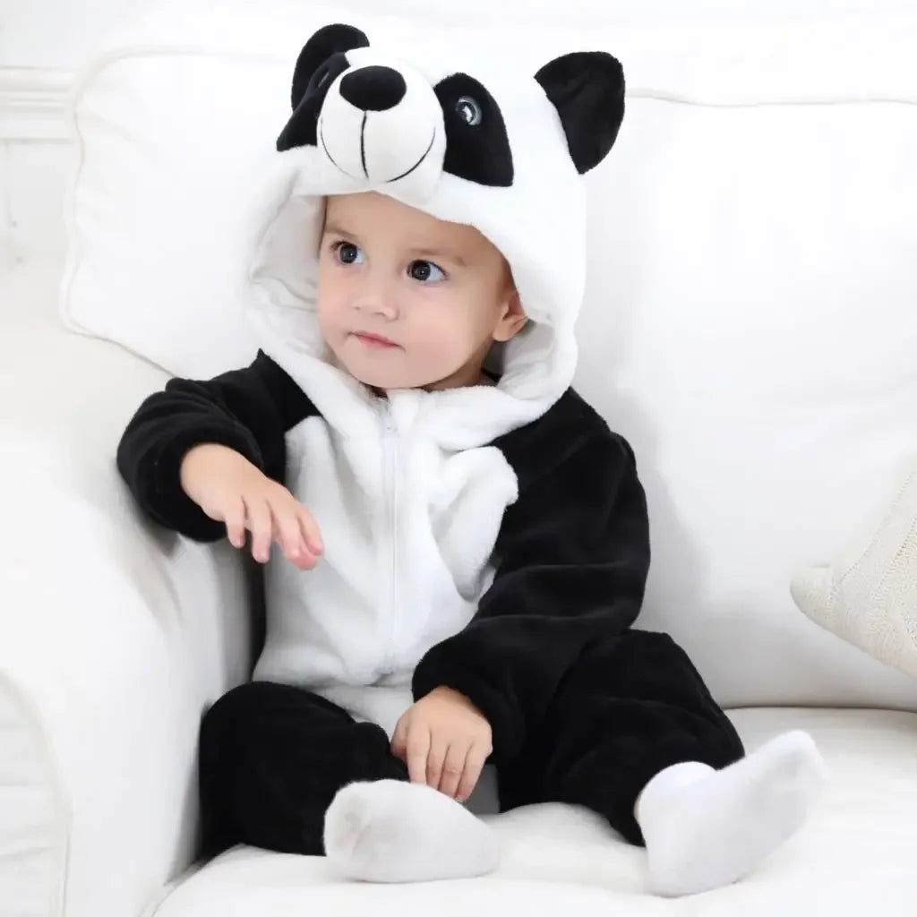 Winter Dragon Kigurumi Baby Romper Unisex Hooded Jumpsuit - ToylandEU