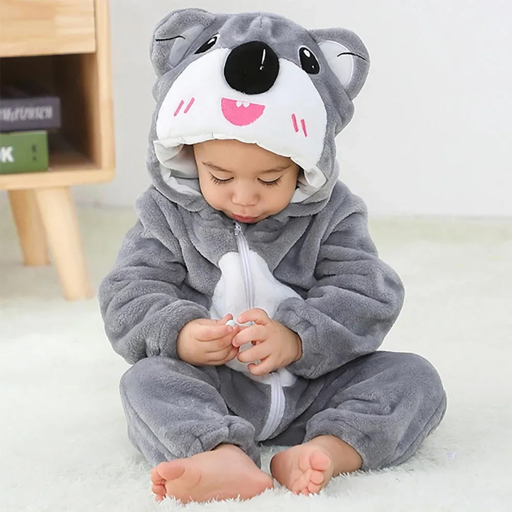 Winter Dragon Kigurumi Baby Romper Unisex Hooded Jumpsuit - ToylandEU