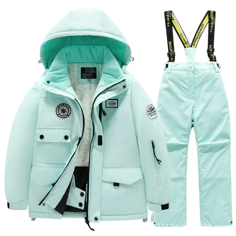 Winter Kids Ski Suit Windproof Waterproof Warmth For Snow - ToylandEU
