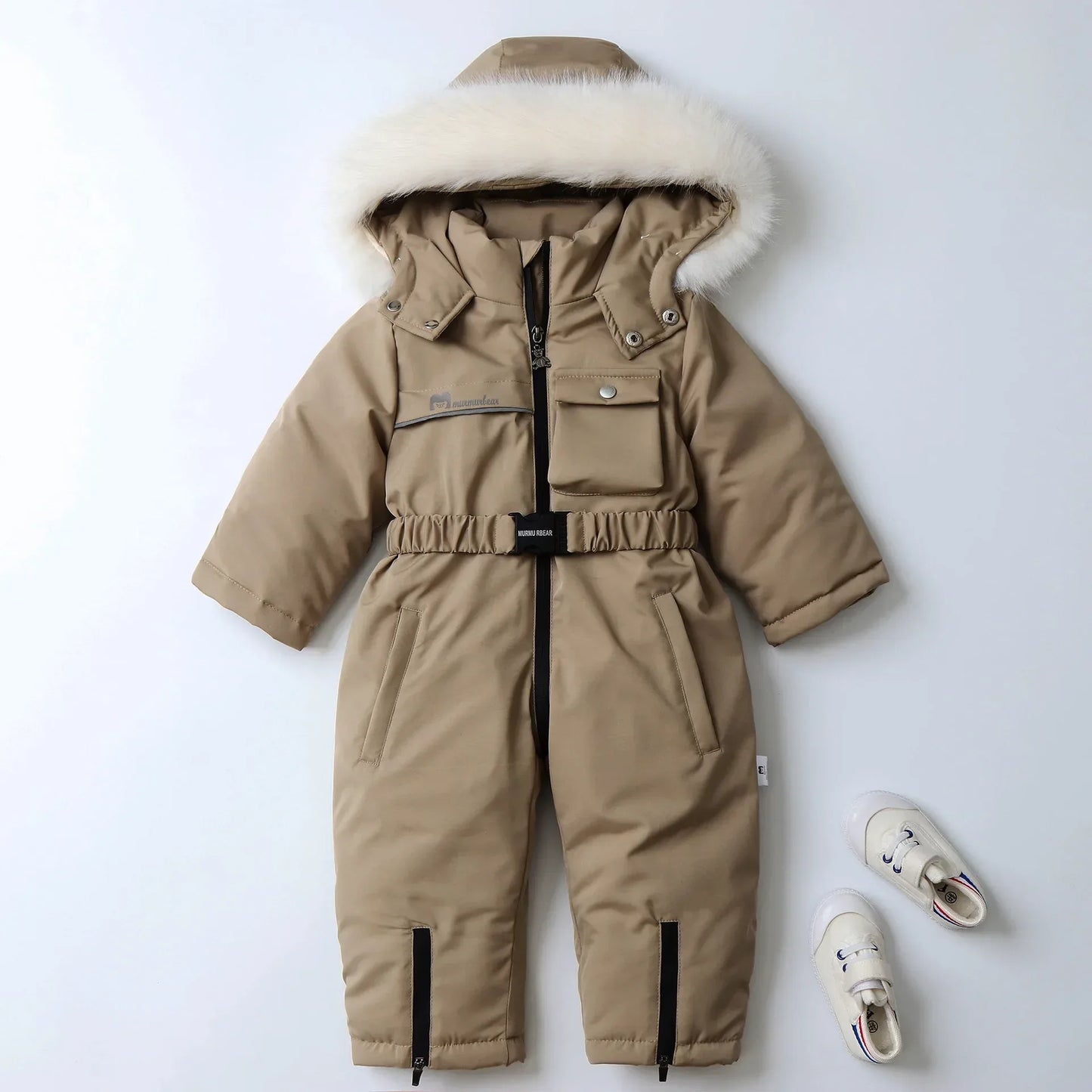 Winter Kids Windproof Ski Suit Hooded Snowsuit Keeps Warm - ToylandEU