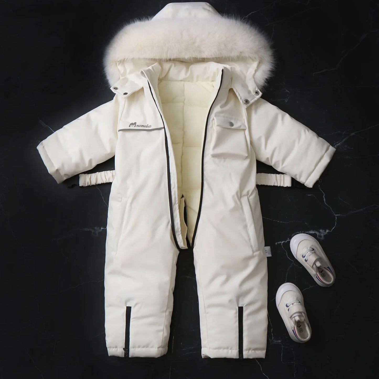 Winter Kids Windproof Ski Suit Hooded Snowsuit Keeps Warm - ToylandEU