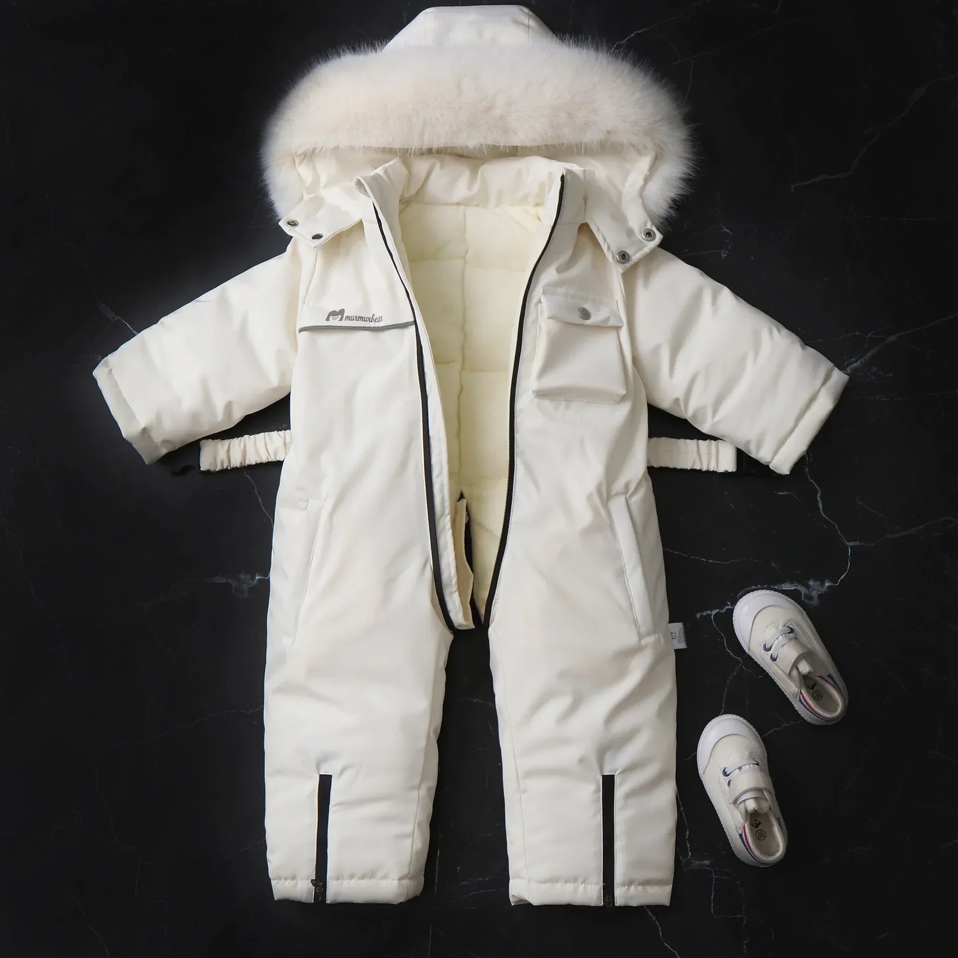 Winter Kids Windproof Ski Suit Hooded Snowsuit Keeps Warm - ToylandEU
