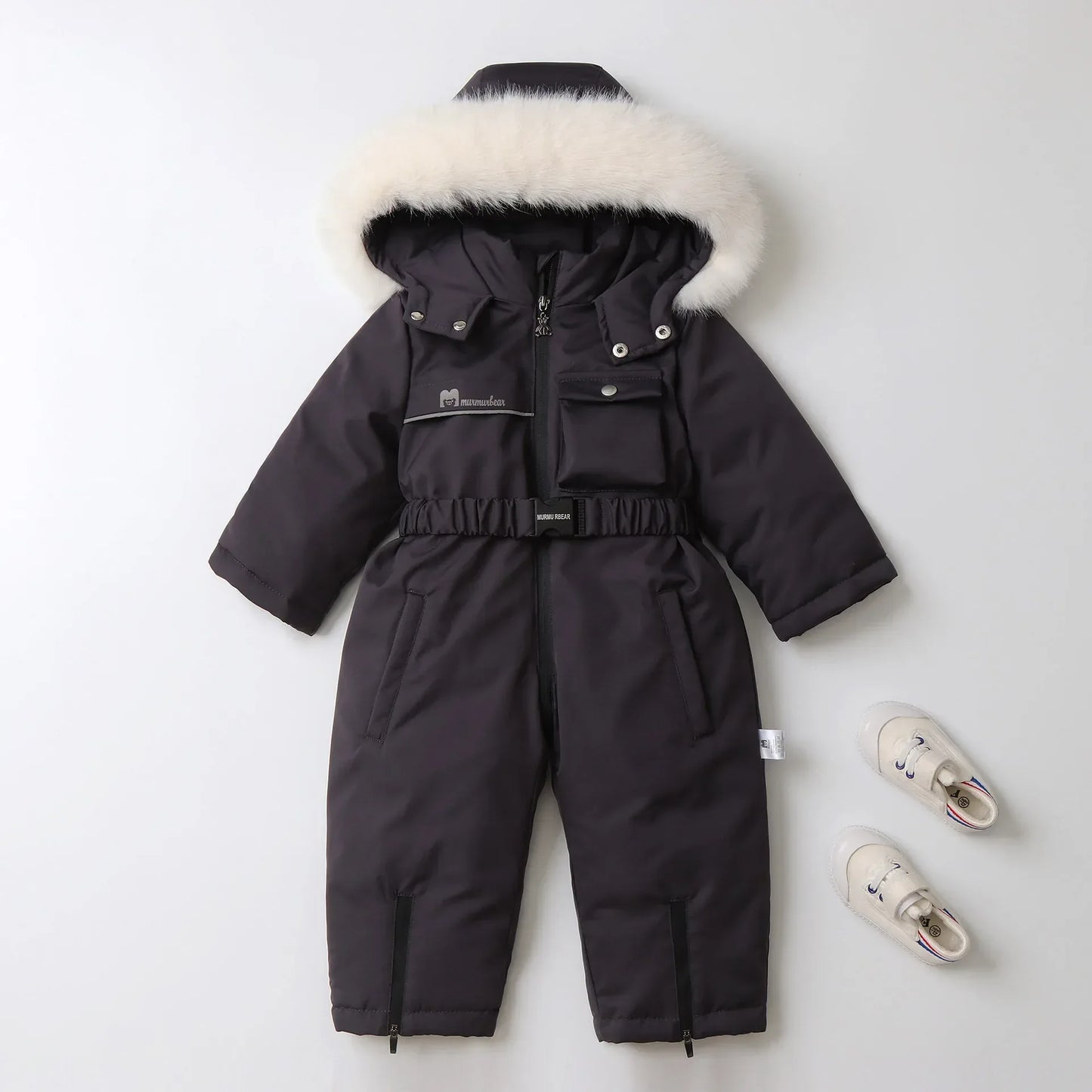 Winter Kids Windproof Ski Suit Hooded Snowsuit Keeps Warm - ToylandEU