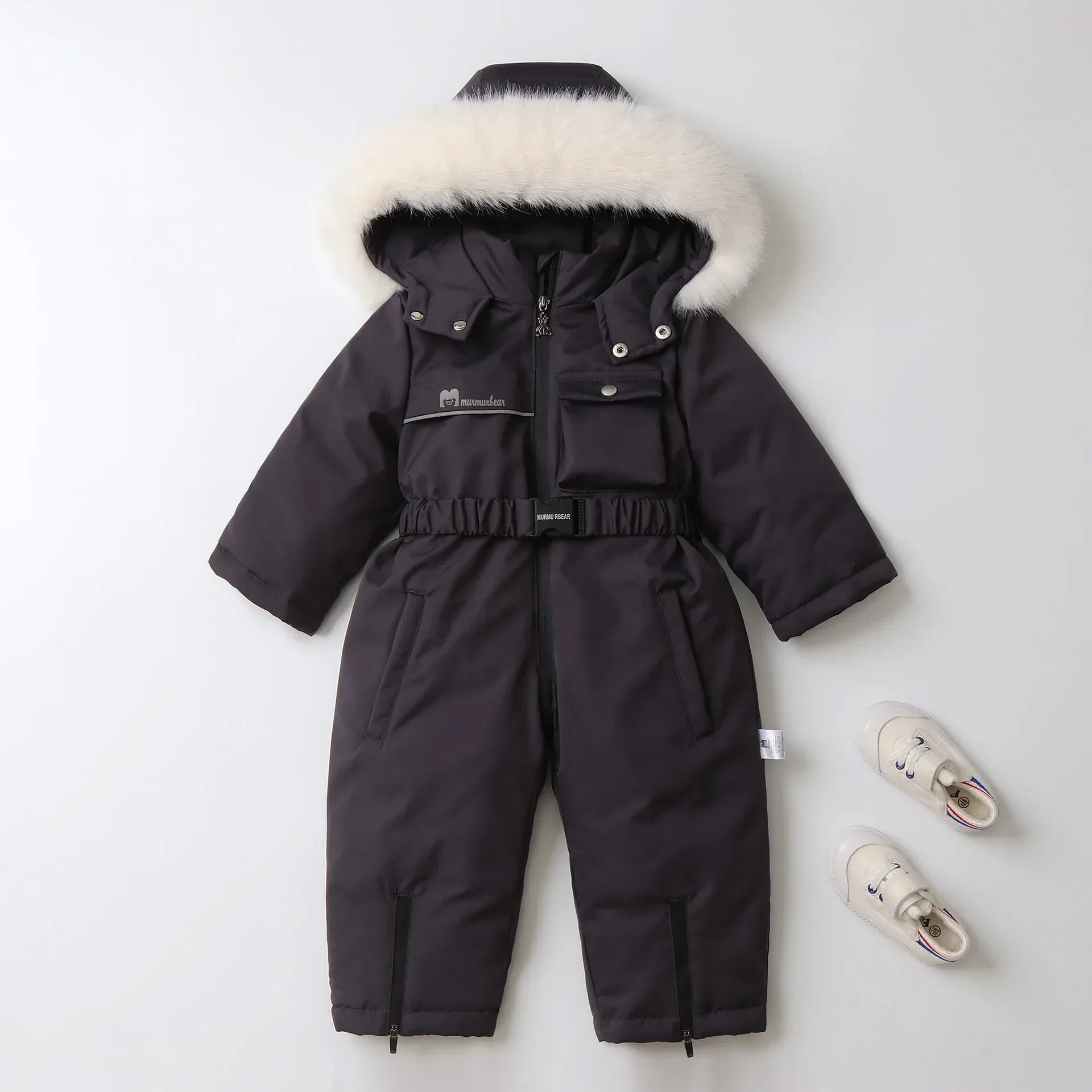 Winter Kids Windproof Ski Suit Hooded Snowsuit Keeps Warm - ToylandEU