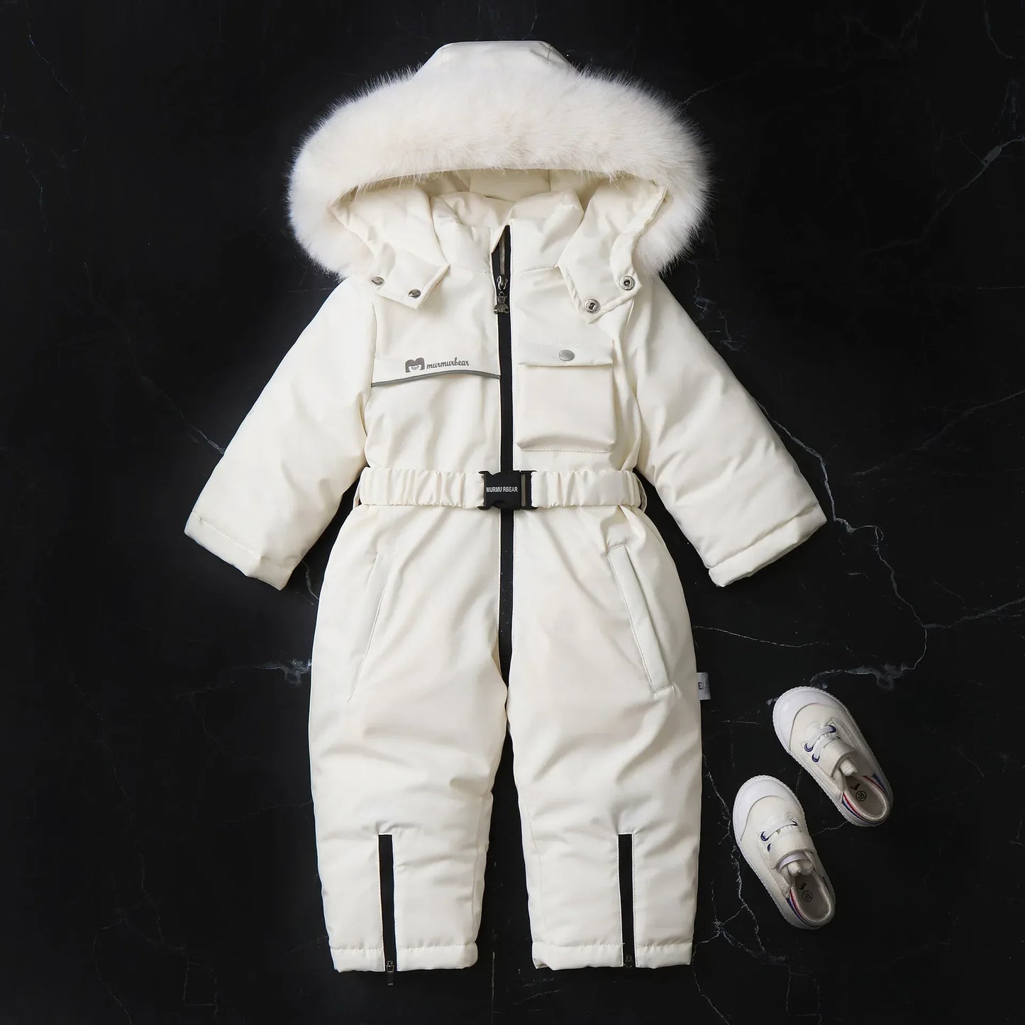 Winter Kids Windproof Ski Suit Hooded Snowsuit Keeps Warm - ToylandEU