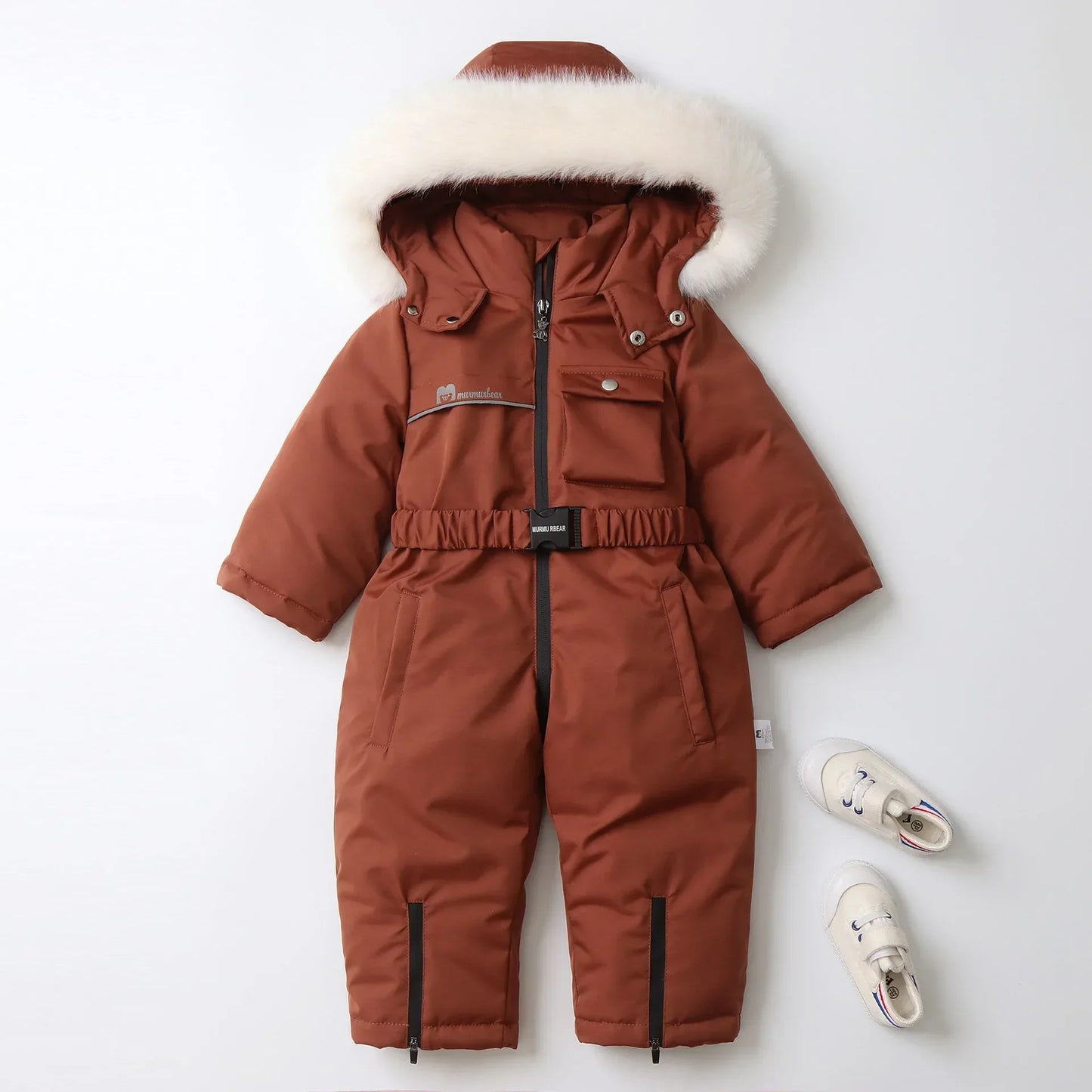 Winter Kids Windproof Ski Suit Hooded Snowsuit Keeps Warm - ToylandEU