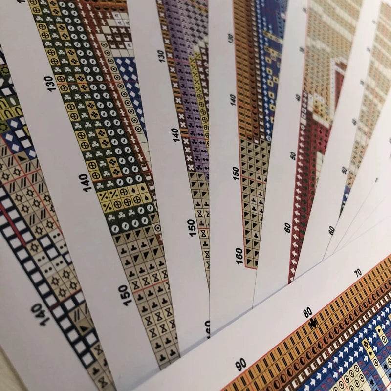 Winter Magic Academy Cross Stitch DIY Cotton Kit - 11CT, 14CT, 18CT Hand Embroidery - ToylandEU