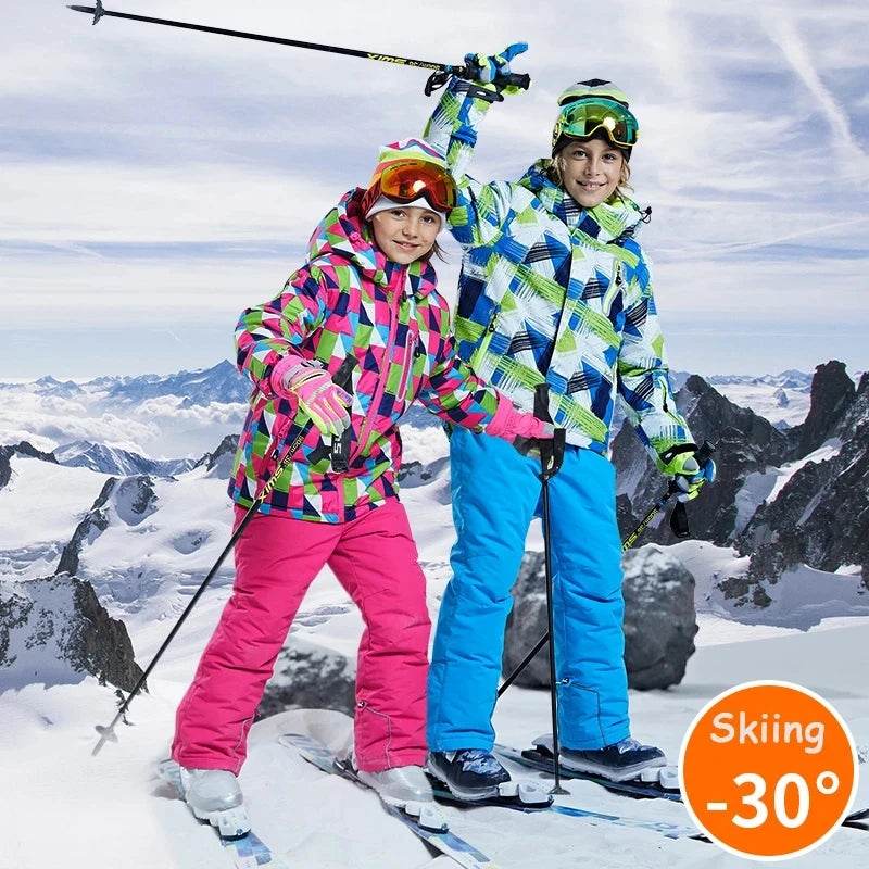 Winter Ski Jacket Waterproof Hooded For Kids Snow Sports - ToylandEU