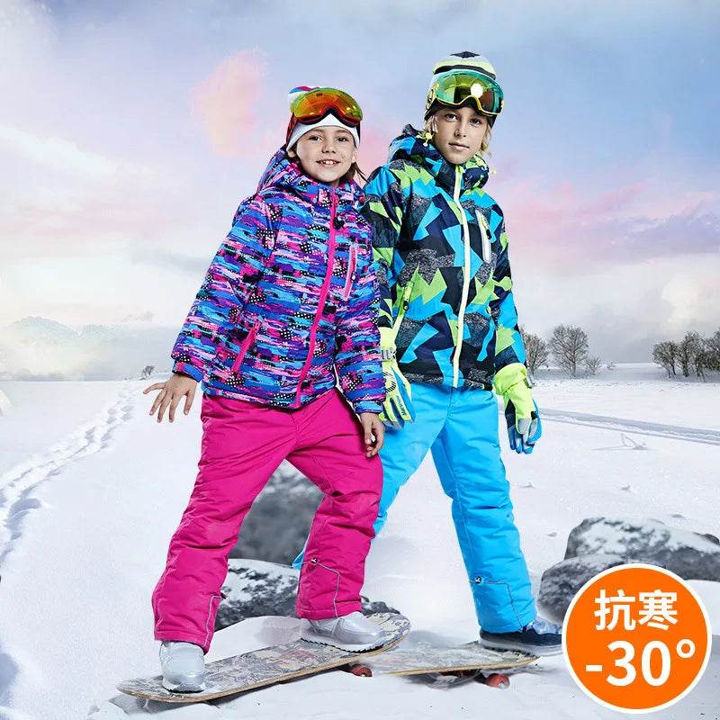 Winter Ski Jacket Waterproof Hooded For Kids Snow Sports - ToylandEU