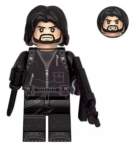 Winter Soldier Figure, Lego Compatible, ABS Plastic, Snaps Into Brick Sets, Standard Figure Size - ToylandEU