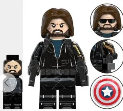 Winter Soldier Lego Figure Custom With Base Plate ABS Plastic Durable Figure For Collectors - ToylandEU