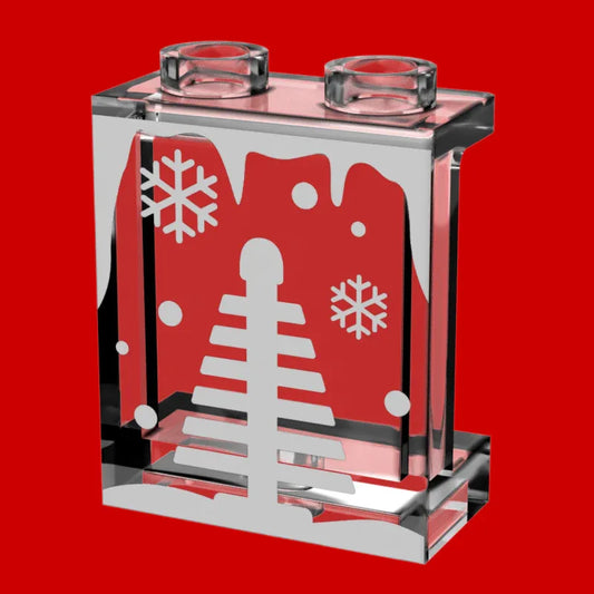 Winter Village Window with Christmas Tree 1x2x2 Panel - B3 Customs - ToylandEU