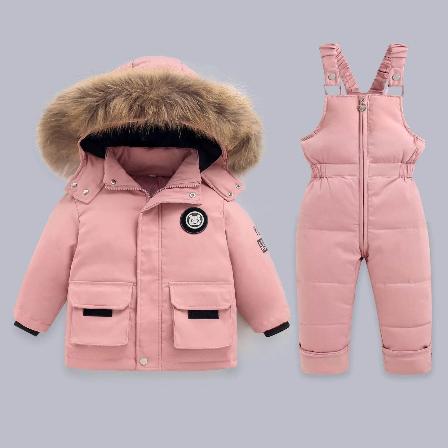 Winter Warm Down Jackets Thick Hooded Jumpsuit For Kids - ToylandEU