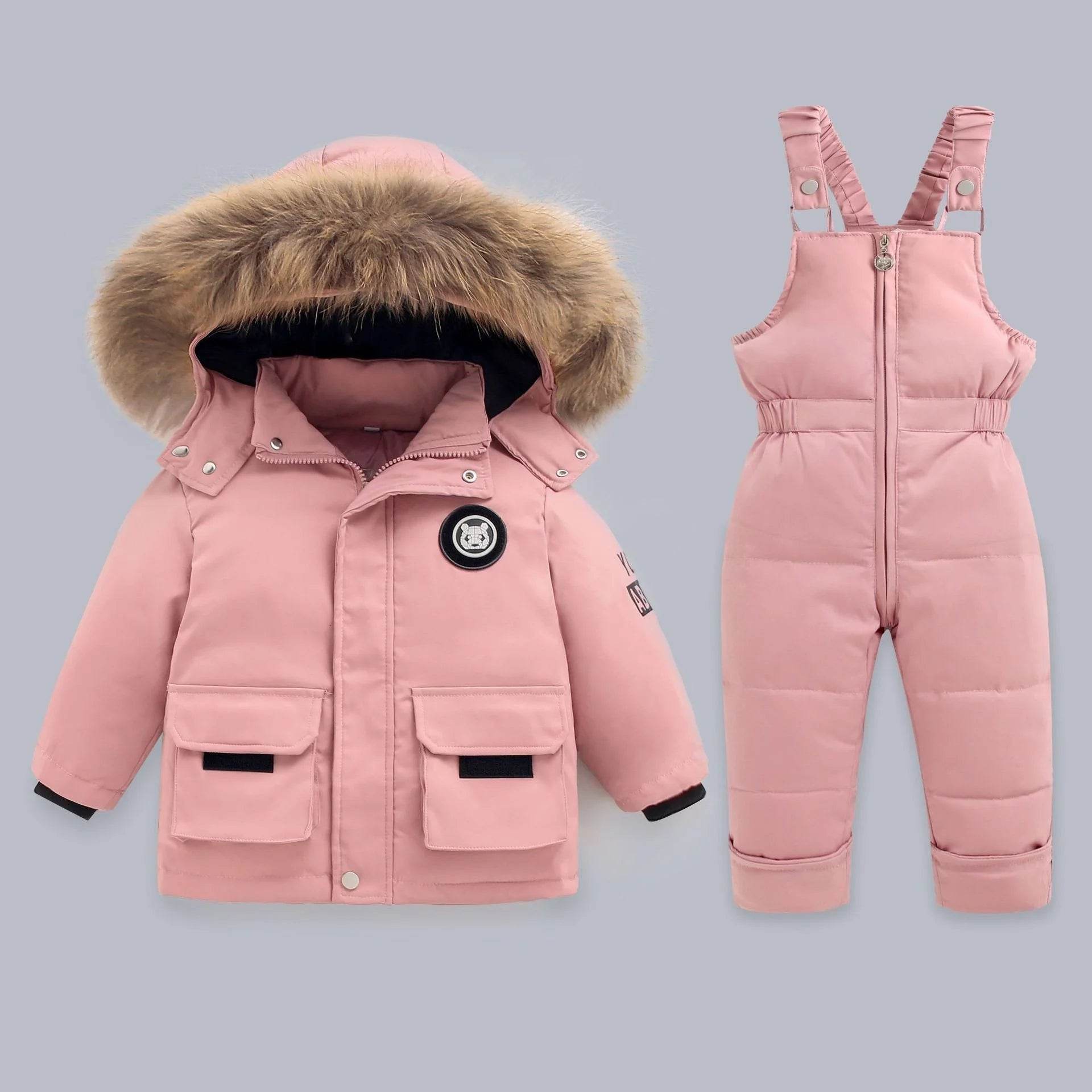 Winter Warm Down Jackets Thick Hooded Jumpsuit For Kids - ToylandEU